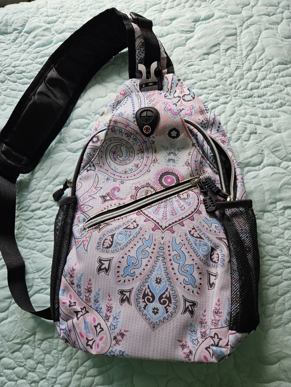 MOSISO Mini Sling Backpack,Small Hiking Daypack Pattern Travel Outdoor Sports